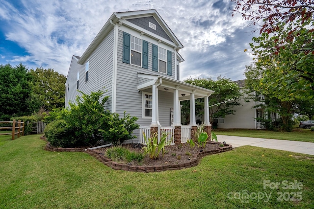 12719 Walking Stick Dr, Charlotte, NC 28278 - view of front of property with covered porch and driveway