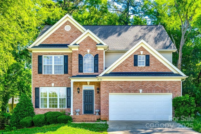 1648 Jonesberry Dr, Rock Hill, SC 29732 - view of front facade with driveway, brick siding, and a garage
