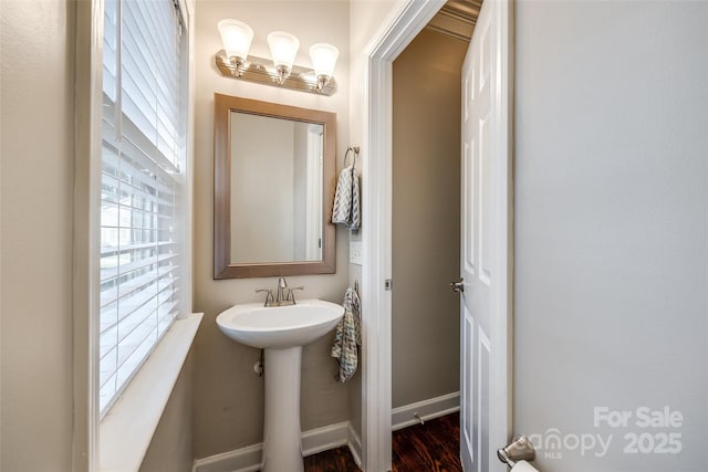 1648 Jonesberry Dr, Rock Hill, SC 29732 - half bath with baseboards and wood finished floors