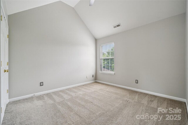 2028 Covered Bridge Ct, Rock Hill, SC 29732 - carpeted empty room with baseboards and high vaulted ceiling