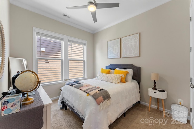 19004 Dry Narrows Way, Charlotte, NC 28278 - bedroom with carpet floors, baseboards, and a ceiling fan