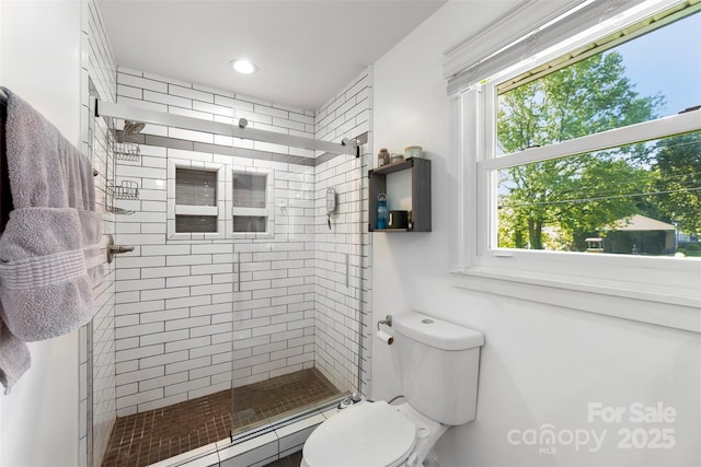 7921 Willhill Rd, Mint Hill, NC 28227 - bathroom with healthy amount of natural light, a shower stall, and recessed lighting