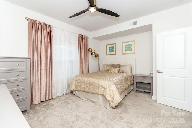 628 Uwharrie River Rd, Charlotte, NC 28211 - bedroom with light colored carpet and a ceiling fan