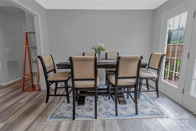 532 Jedburgh Way, Rock Hill, SC 29730 - dining area featuring wood finished floors, baseboards, and ornamental molding