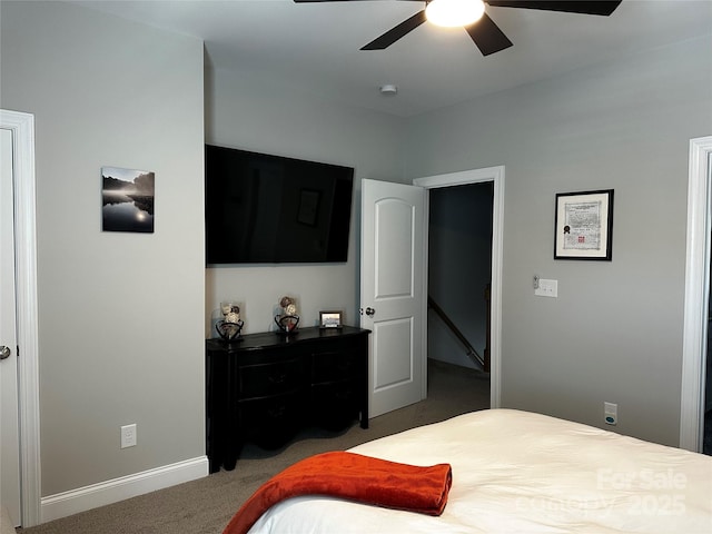 110 W Pine St, Lincolnton, NC 28092 - carpeted bedroom featuring baseboards and a ceiling fan