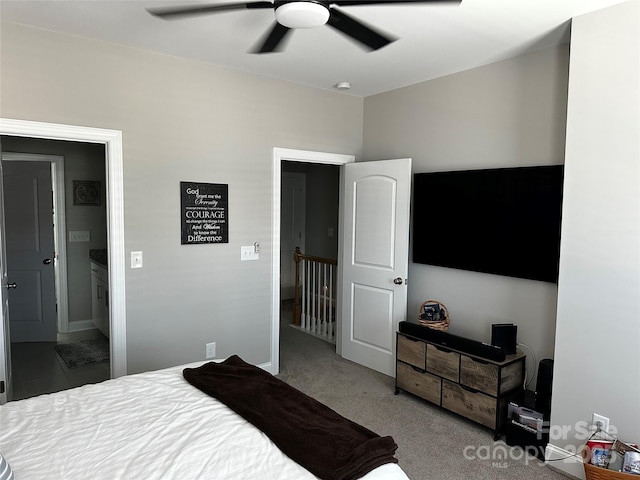 110 W Pine St, Lincolnton, NC 28092 - carpeted bedroom featuring ceiling fan and baseboards