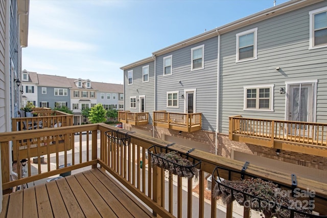 1142 Doveridge St, Charlotte, NC 28273 - wooden deck with a residential view