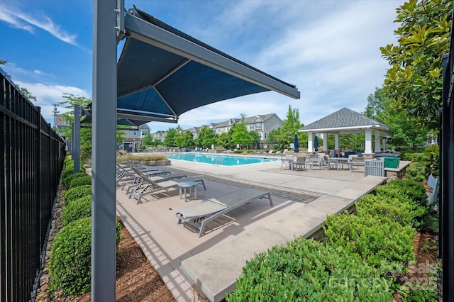 1142 Doveridge St, Charlotte, NC 28273 - community pool featuring a gazebo and a patio