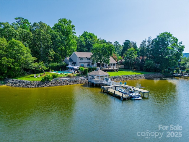 15 Old Stage Trl, Clover, SC 29710 - dock featuring a water view