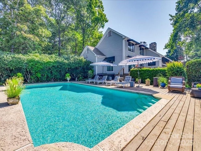 15 Old Stage Trl, Clover, SC 29710 - view of swimming pool with a deck