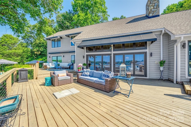 15 Old Stage Trl, Clover, SC 29710 - deck featuring an outdoor living space