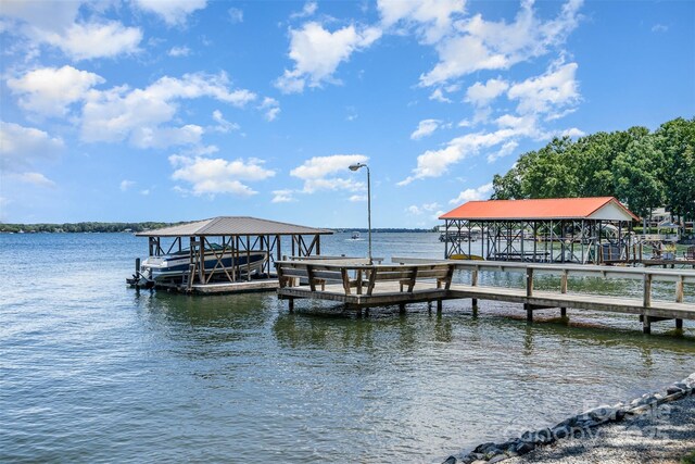 5114 Leisure Ln, Sherrills Ford, NC 28673 - dock featuring boat lift and a water view