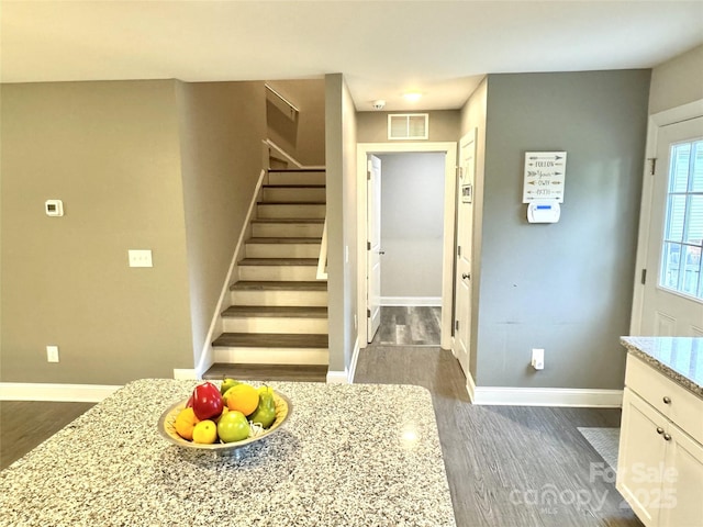 212 Old Centergrove Rd, Kannapolis, NC 28083 - staircase featuring wood finished floors and baseboards