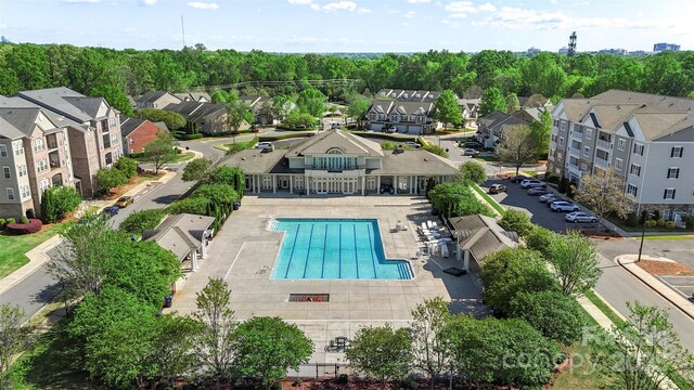 4278 Park S Station Blvd, Charlotte, NC 28210 - aerial perspective of suburban area with a pool area