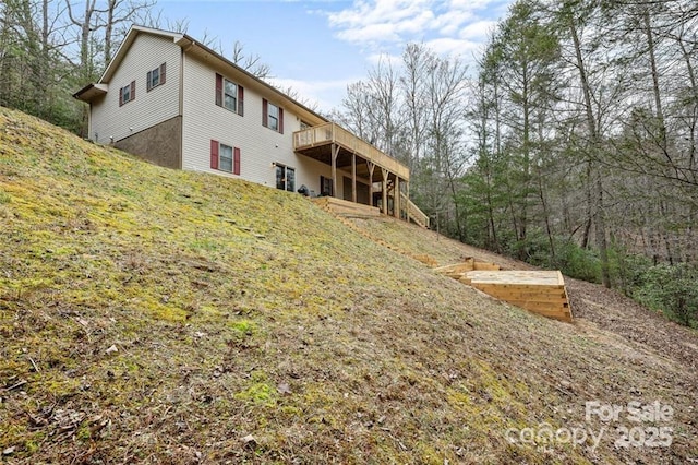 137 Weaver Ct, Lake Lure, NC 28746 - rear view of house featuring a deck