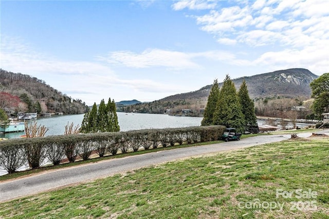 137 Weaver Ct, Lake Lure, NC 28746 - water view featuring a mountain backdrop