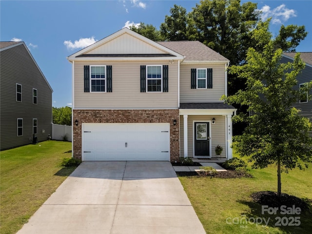 461 Misty Law Ln, Clover, SC 29710 - view of front of home with brick siding, driveway, and a garage