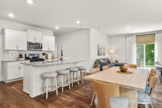 461 Misty Law Ln, Clover, SC 29710 - dining space with dark wood-style flooring and recessed lighting