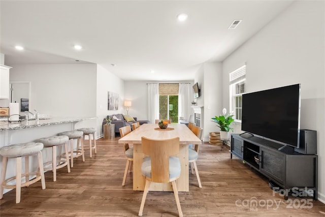 461 Misty Law Ln, Clover, SC 29710 - dining space with light wood-type flooring and recessed lighting