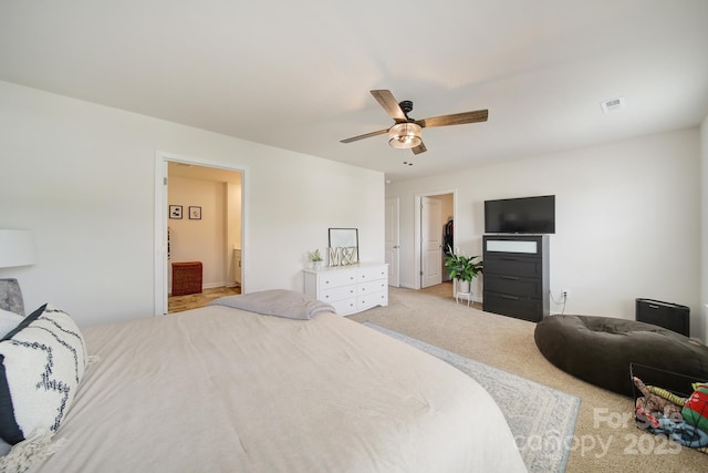 461 Misty Law Ln, Clover, SC 29710 - carpeted bedroom with a ceiling fan, a walk in closet, and ensuite bathroom