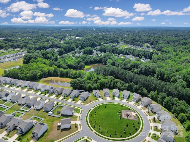 461 Misty Law Ln, Clover, SC 29710 - aerial view of residential area featuring a forest and a nearby body of water