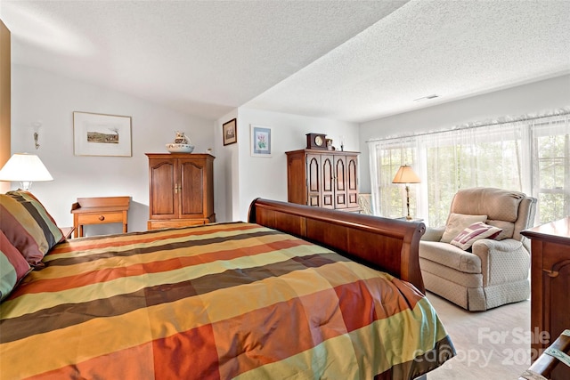 65 Timber Park Dr, Black Mountain, NC 28711 - bedroom with a textured ceiling, multiple windows, and light carpet