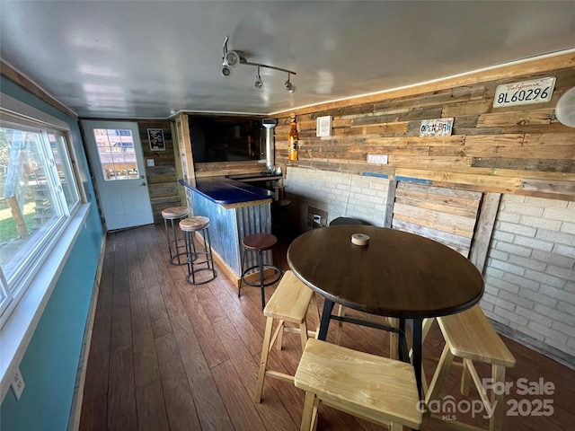 132 Marina Ln, Mooresville, NC 28117 - indoor bar with wood walls and dark wood-type flooring