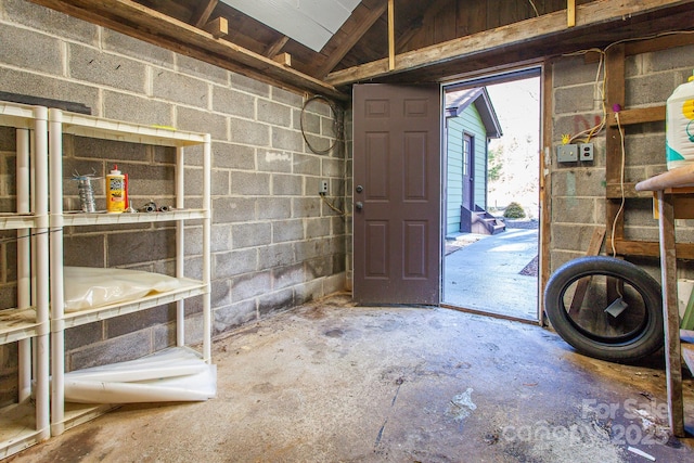 7150 Yellow Creek Rd, Robbinsville, NC 28771 - misc room with concrete block wall