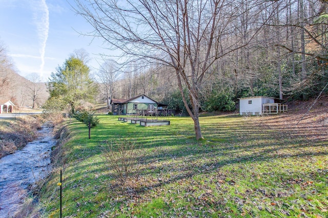 7150 Yellow Creek Rd, Robbinsville, NC 28771 - view of green lawn with an outbuilding