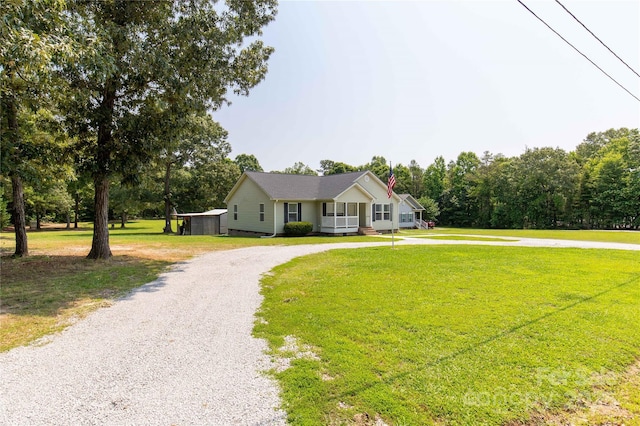 4285 Palmer Lloyd Rd, Lancaster, SC 29720 - ranch-style home with curved driveway and a front lawn