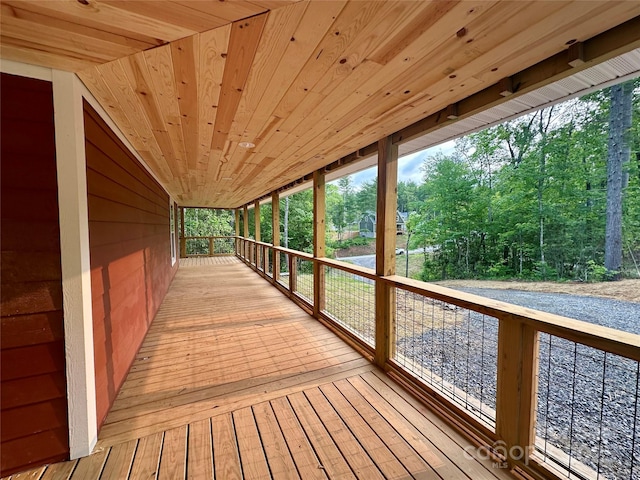 206 Cascade Ridge Rd, Fairview, NC 28730 - wooden terrace with view of scattered trees