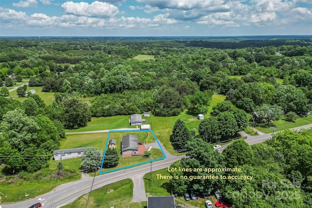 1730 Woodbend Ln, Conover, NC 28613 - aerial view of property and surrounding area featuring a heavily wooded area and property boundaries highlighted