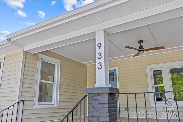 933 Old Charlotte Rd, Concord, NC 28027 - property entrance featuring ceiling fan