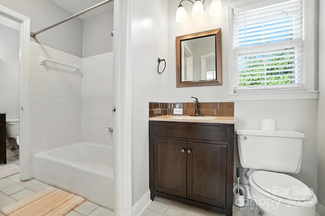 5947 Quail Hollow Rd Unit A, Charlotte, NC 28210 - full bath with vanity, shower / washtub combination, and tile patterned floors