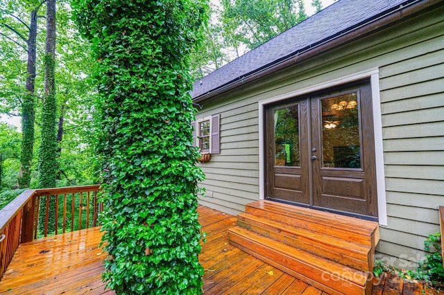 809 Westminster Cir SW, Lenoir, NC 28645 - wooden deck with french doors