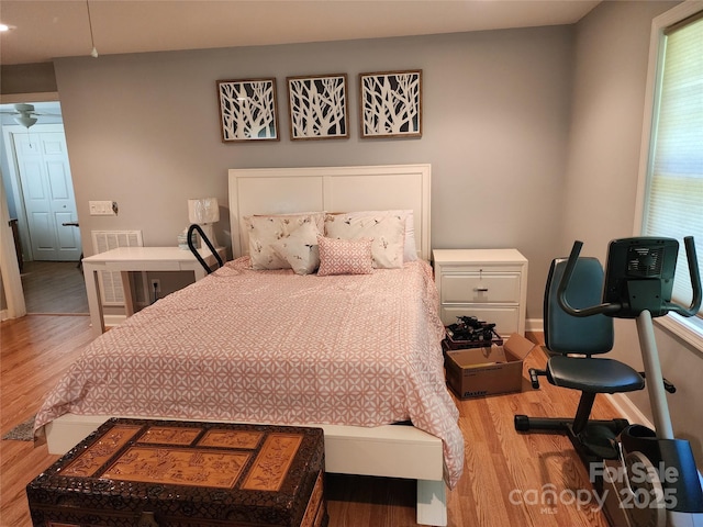 2904 E Brocktown Rd, Moravian Falls, NC 28654 - bedroom with wood finished floors and baseboards