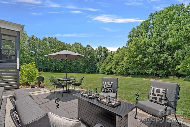 224 Hidden Meadows Dr, Mooresville, NC 28117 - deck with a patio, a yard, and outdoor dining space