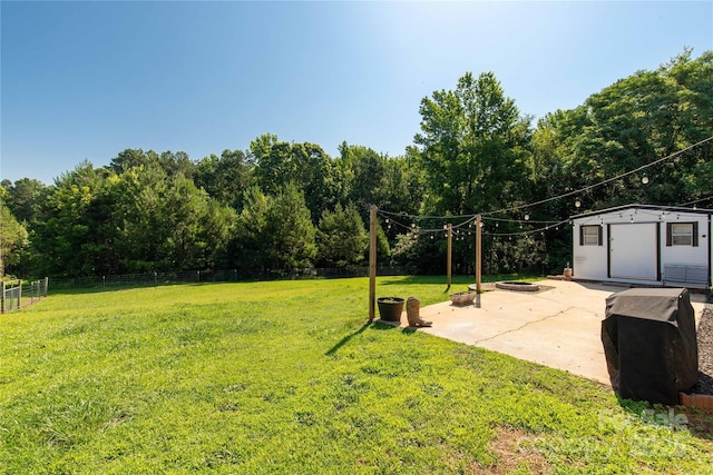 5323 Flat Creek Rd, Heath Springs, SC 29058 - view of yard with a patio and an outbuilding