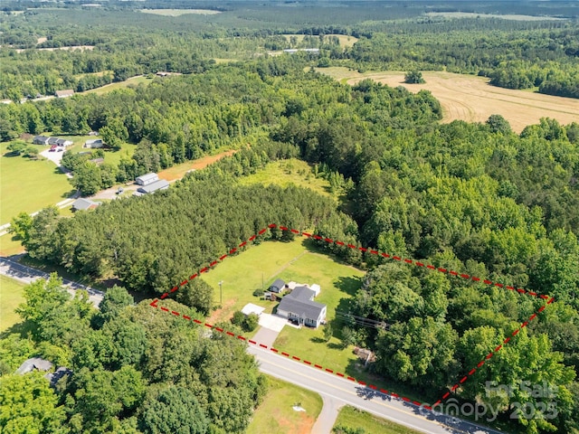 5323 Flat Creek Rd, Heath Springs, SC 29058 - view of property location featuring a heavily wooded area and property boundaries highlighted