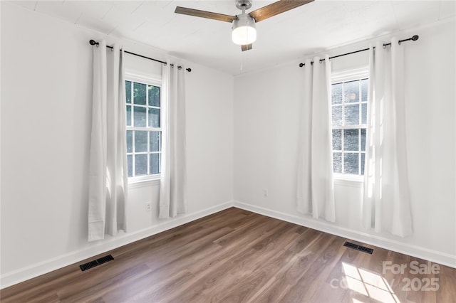 5323 Flat Creek Rd, Heath Springs, SC 29058 - spare room with ceiling fan and wood finished floors