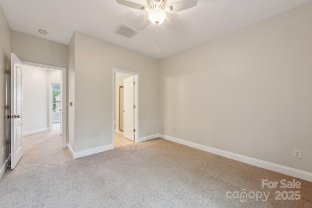 1126 Dean Hall Ln, Matthews, NC 28105 - unfurnished bedroom with carpet flooring, baseboards, a ceiling fan, and ensuite bath