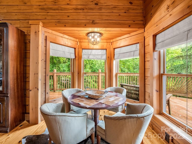 120 Rocky Mountain Dr, Lake Lure, NC 28746 - sunroom / solarium featuring a chandelier