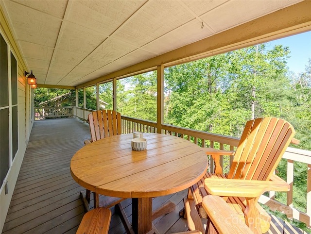 355 Rosewood Ln, Burnsville, NC 28714 - view of wooden terrace