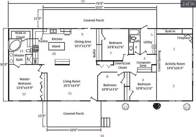 1184 Sherwood Rd, Clover, SC 29710 - floor plan / room layout