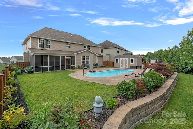 7339 Millstone Cir SW, Concord, NC 28025 - view of pool with a sunroom and a patio