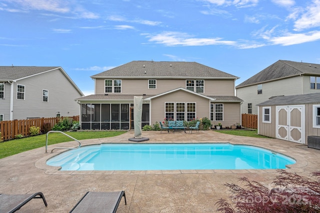 7339 Millstone Cir SW, Concord, NC 28025 - view of pool featuring a sunroom and a patio area