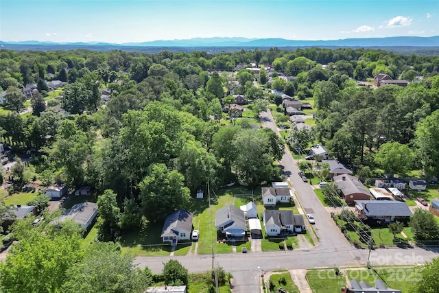 302 N St, Morganton, NC 28655 - aerial perspective of suburban area featuring a mountain backdrop