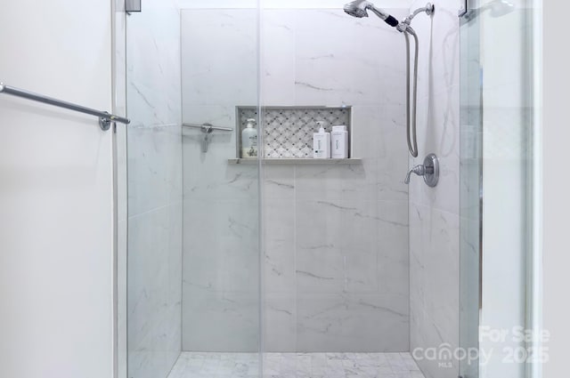 4323 Rosecliff Dr, Charlotte, NC 28277 - full bath featuring a marble finish shower