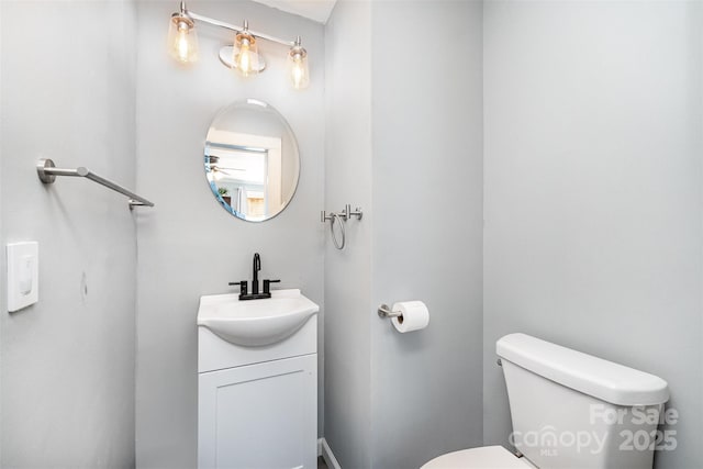 12504 Culp Rd, Gold Hill, NC 28071 - half bathroom featuring vanity and a ceiling fan
