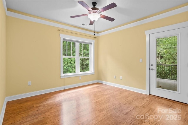 311 Carriage Crest Dr, Hendersonville, NC 28791 - spare room featuring plenty of natural light, light wood finished floors, and ceiling fan